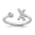 Rhodium Over 14K White Gold Lab Grown Diamond VS/SI GH, Initial X
Adjustable Ring