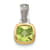 Rhodium Over Sterling Silver with 14k Accent Peridot Pendant