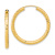 14k Yellow Gold 1 3/16" Polished and Diamond-Cut Endless Hoop Earrings