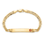 14k Yellow Gold Medical Red Enamel Mariner Link ID Bracelet