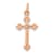 14K Rose Gold Small Diamond Budded Cross Pendant