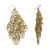 Gold Tone Filigree Drop Cluster Earring