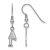 Rhodium Over Sterling Silver LogoArt Delta Gamma Small Dangle Earrings