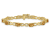 14k Two-tone Gold 7x5mm Oval Citrine Bracelet