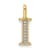 14K Yellow Gold Diamond Letter I Initial Pendant
