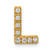 14K Yellow Gold Diamond Letter L Initial Charm