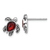 Rhodium Over Sterling Silver Antiqued Crystal Birthstone Turtle Earrings