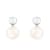White Cultured Freshwater Pearl 14k White Gold Earrings 8-8.5mm