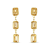 Citrine 7x5mm Rectangular Octagonal 14K Yellow Gold Dangle Earrings