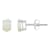 6x4mm Oval Opal 14k White Gold Stud Earrings
