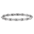 Rhodium Over 14k White Gold Diamond Bamboo Design Bracelet