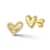 Rachel Zoe CZ Halo Sideways Heart Stud Earrings in 14K Gold Over
Sterling Silver