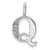 14K White Gold Diamond Letter Q Initial Pendant