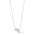 Sterling Statements Rhodium Over Sterling Silver Cubic Zirconia 2 Stone Necklace