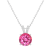 8mm Round Pink Topaz With Diamond Accents Rhodium Over Sterling Silver
Pendant with Chain