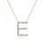 Lab-Grown Diamond Initial E Necklace In 14K Gold Over Sterling Silver 0.50ctw