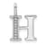 14K White Gold Diamond Letter H Initial Pendant