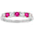 Lab-Created Ruby And White Sapphire Band Ring In Platinum Over Sterling Silver