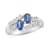 0.85ctw Sapphire and Diamond Two Stone Ring in 14k White Gold