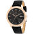 Christian Van Sant Men's Octavius Slim Black Dial, Rose Bezel, Black
Leather Strap Watch