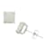 Princess-Cut Lab-Created Opal Stud Earrings In 10K White Gold
