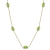 Peridot and Diamond 14K Yellow Gold Station Necklace 3.02ctw