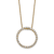 10k Yellow Gold 0.46 ctw Diamond Circle Pendant with 18 inch Cable Chain