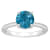 8mm Round London Blue Topaz With Diamond Accents Rhodium Over Sterling
Silver Hidden Halo Ring