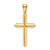 14k Yellow Gold Polished Cross Charm
