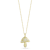Sterling Statements 14K Yellow Gold Over Sterling Silver CZ Mushroom Necklace