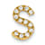 10k Yellow Gold 0.12 cttw Diamond Letter S Initial Charm