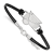 Rhodium Over Sterling Silver NHL LogoArt St. Louis Blues Small Center
Leather Bracelet
