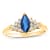 0.69ctw Sapphire and Diamond Ring in 14k Yellow Gold
