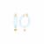 14K Yellow Gold Over Sterling Silver Acrylic Mini Star Charm Hoop
Earrings in Pastel Blue