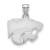 Rhodium Over Sterling Silver LogoArt Kansas State University Small Pendant