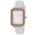 Oceanaut Women's Adorn White Dial, Rose Bezel, White Rubber Strap Watch