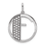 14K White Gold Gatsby Diamond Initial F Charm