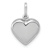 Rhodium Over 14k White Gold Polished 3D Heart Pendant