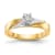 14K Yellow Gold AA Quality Engagement Ring 0.07ctw