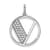 14K White Gold Gatsby Diamond Initial V Charm