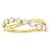Lab-Grown Diamond Crossover Band Ring In 14K Gold Over Sterling Silver 0.90ctw
