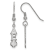 Rhodium Over Sterling Silver LogoArt Alpha Epsilon Phi Small Dangle Earrings
