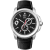 Jivago Men's Gliese Black Dial, Black Leather Strap Watch