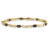 14k Yellow Gold and Rhodium Over 14k Yellow Gold Diamond and Oval
Sapphire Bracelet