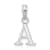Sterling Silver Polished Block Initial -A- Pendant