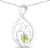 Peridot Mom and Child Rhodium Over Sterling Silver Heart Pendant With
Chain 0.14ct