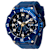 Invicta Aviator 50mm Blue Dial Silicone Band Quartz Watch