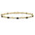 14k Yellow Gold and Rhodium Over 14k Yellow Gold Diamond and Oval
Sapphire Bracelet