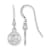 Rhodium Over Sterling Silver MLB LogoArt Boston Red Sox Dangle Earrings