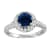 1.85ctw Sapphire and Diamond Ring in 14k White Gold
